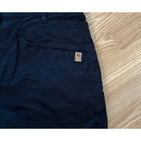Mens Tentree Shorts Black Organic Cotton & Hemp Blend Chino Size 32 - Picture 7 of 8